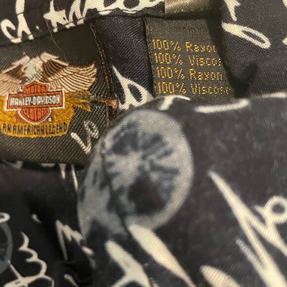 Harley Davidson Motorcycle signature button up shirt TB 8041 - Picture 5 of 8